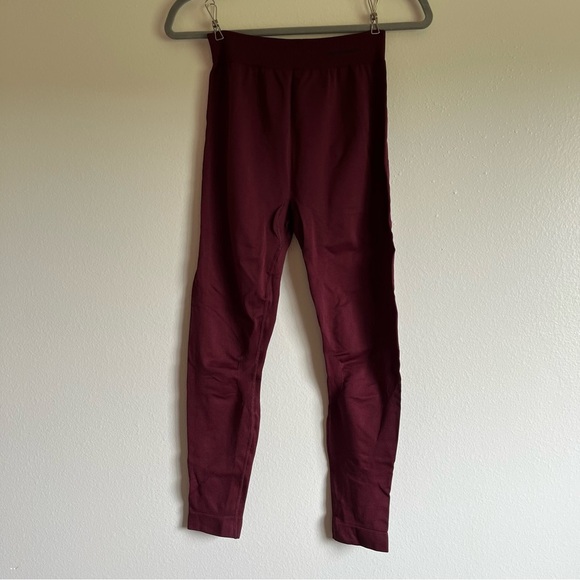 NWT Organic Basics Active Leggings in Burgundy High Rise Women's Tights Sz M-L - Picture 5 of 16